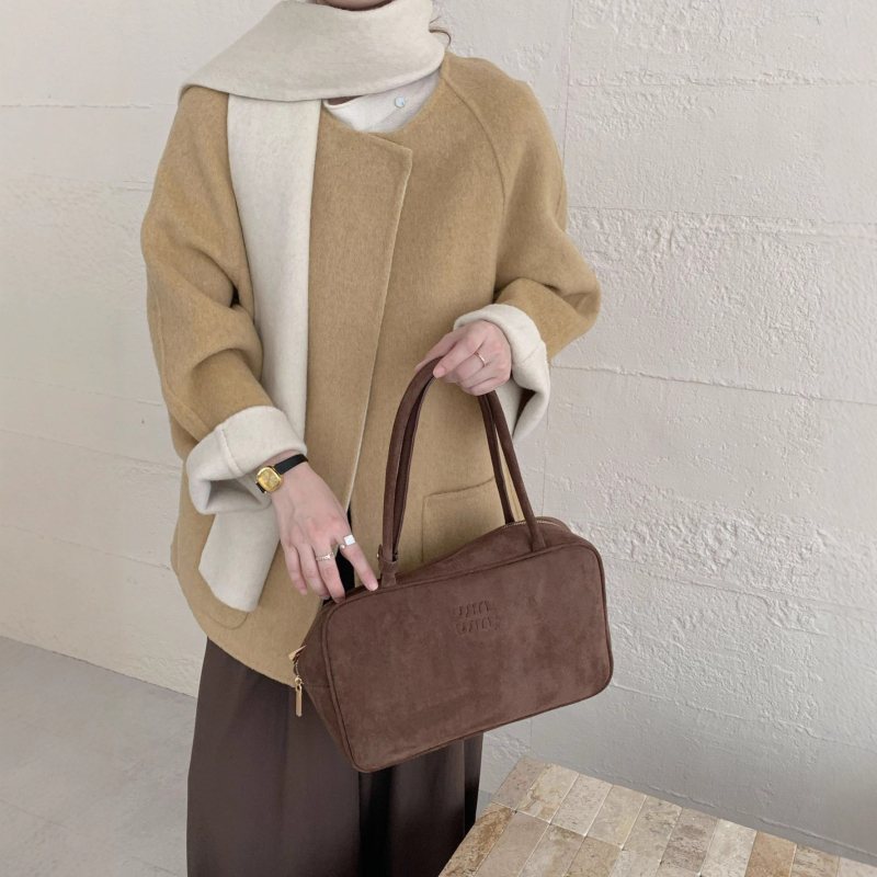 Női gyapjúkabát sálgallérral, koreai stílus, lazán szabott, középhosszú, raglán ujjak