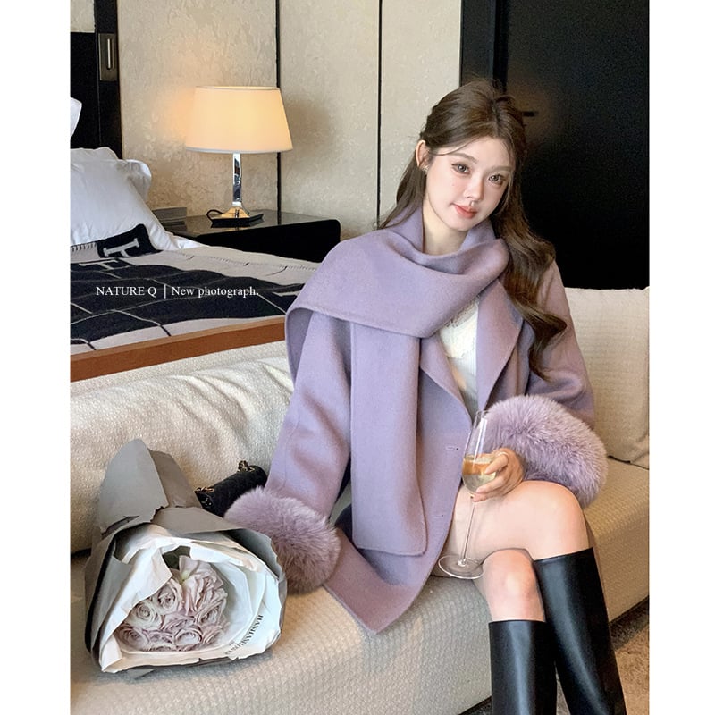 Palton damă din lână, gros, lungime medie, croială lejeră, mâneci raglan, 95%+ lână