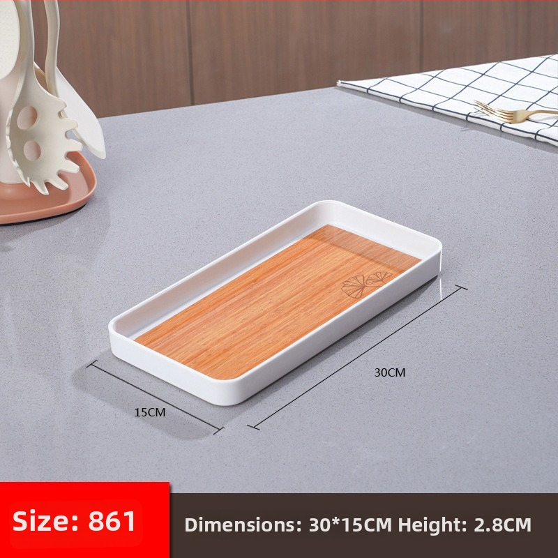 Paletės serijos patiekalų padėklas, šiuolaikiškas minimalistinis stilius, PP medžiaga, logotipo pritaikymas, tinka arbatoms, kavoms ir vaisiams