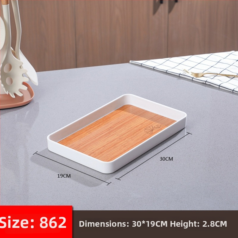 Paletės serijos patiekalų padėklas, šiuolaikiškas minimalistinis stilius, PP medžiaga, logotipo pritaikymas, tinka arbatoms, kavoms ir vaisiams