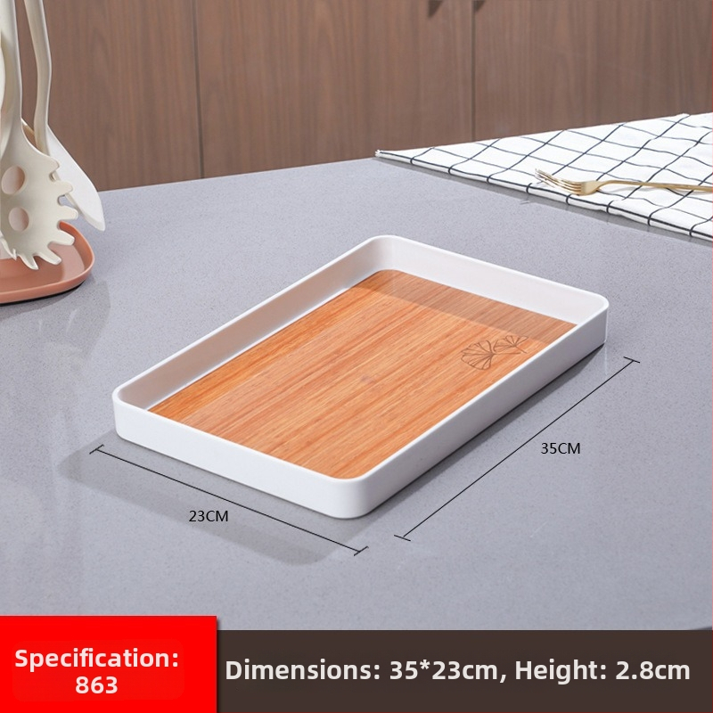 Paletės serijos patiekalų padėklas, šiuolaikiškas minimalistinis stilius, PP medžiaga, logotipo pritaikymas, tinka arbatoms, kavoms ir vaisiams