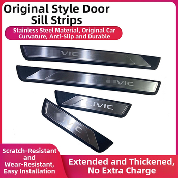 Plastové prahové lišty pre CivicLED, model 2023 Civic LED door sill