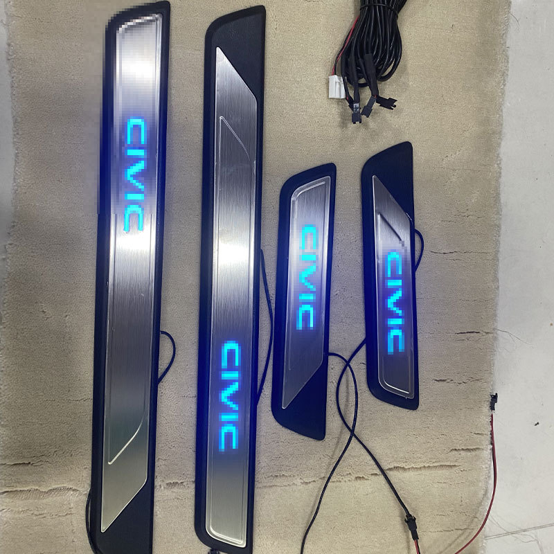 Прагове за врати civicLED, пластмасов материал, модел: 2023 Civic LED door sill
