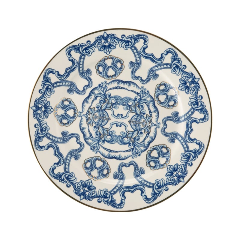 Керамичен комплект чинии с кръгла форма и глазуриран покритие; подходящ за хотели и ресторанти; възможно персонализиране и печат на лого.