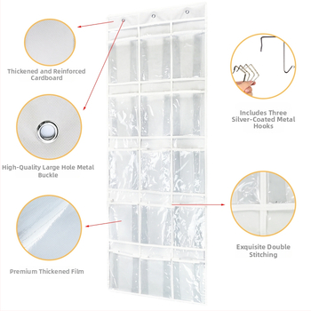 Висяща чанта за съхранение с 15 отделения, нетъкана материя, стенен монтаж или висящ за врата, многофункционална