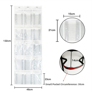 Висяща чанта за съхранение с 15 отделения, нетъкана материя, стенен монтаж или висящ за врата, многофункционална