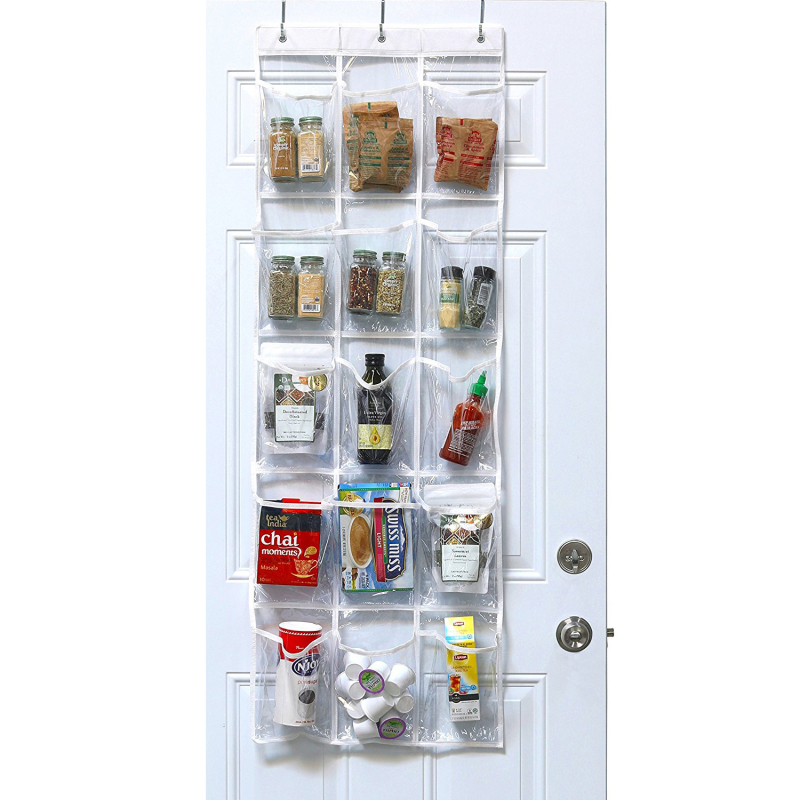 Висяща чанта за съхранение с 15 отделения, нетъкана материя, стенен монтаж или висящ за врата, многофункционална