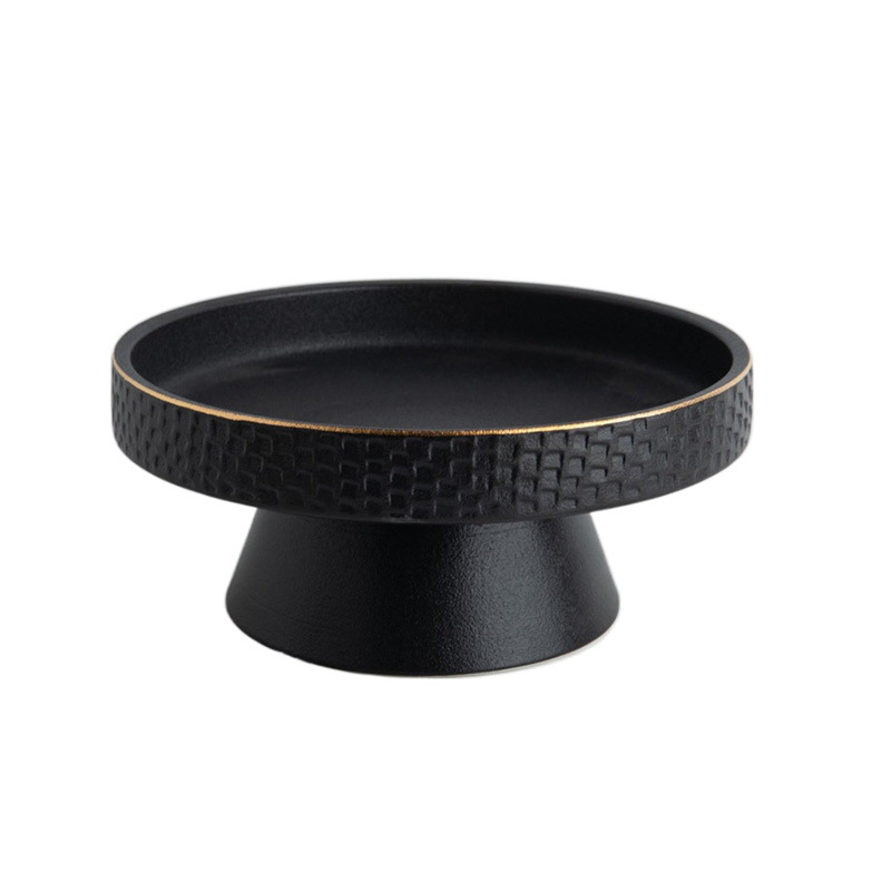 Керамична висока купа за плодове – модерен минималистичен дизайн, кръгла форма, подглазурно покритие, подходяща за микровълнова