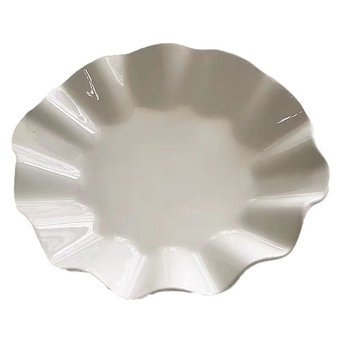 Керамична чиния с неправилна форма, подглазурено покритие, подходяща за микровълнова, модерен минималистичен стил
