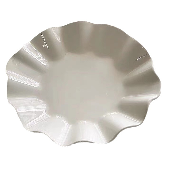 Керамична чиния с неправилна форма, подглазурено покритие, подходяща за микровълнова, модерен минималистичен стил
