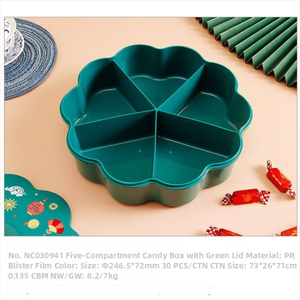 Pladanj za voće s poklopcem i podijeljenim pretincima (Plastika; Brand: HOUSEDA)