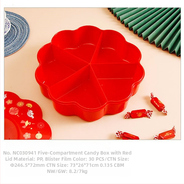 Pladanj za voće s poklopcem i podijeljenim pretincima (Plastika; Brand: HOUSEDA)