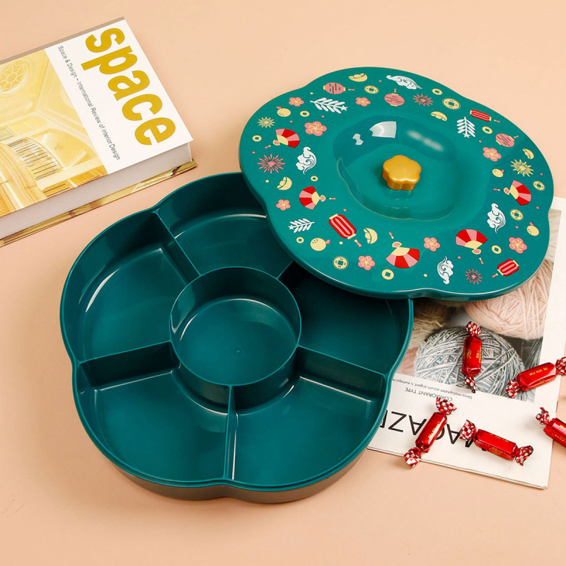 Pladanj za voće s poklopcem i podijeljenim pretincima (Plastika; Brand: HOUSEDA)