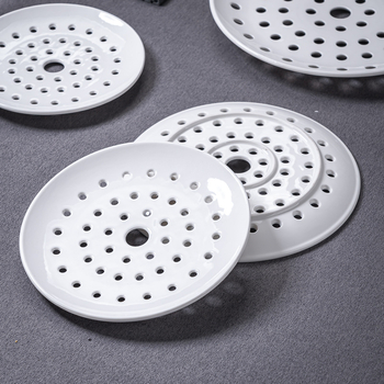 Porcelanska posuda za paru s više rupa, posuda za ocjeđivanje i posuda za voće, za parenje ribe u mikrovalnoj, moderni minimalistički stil