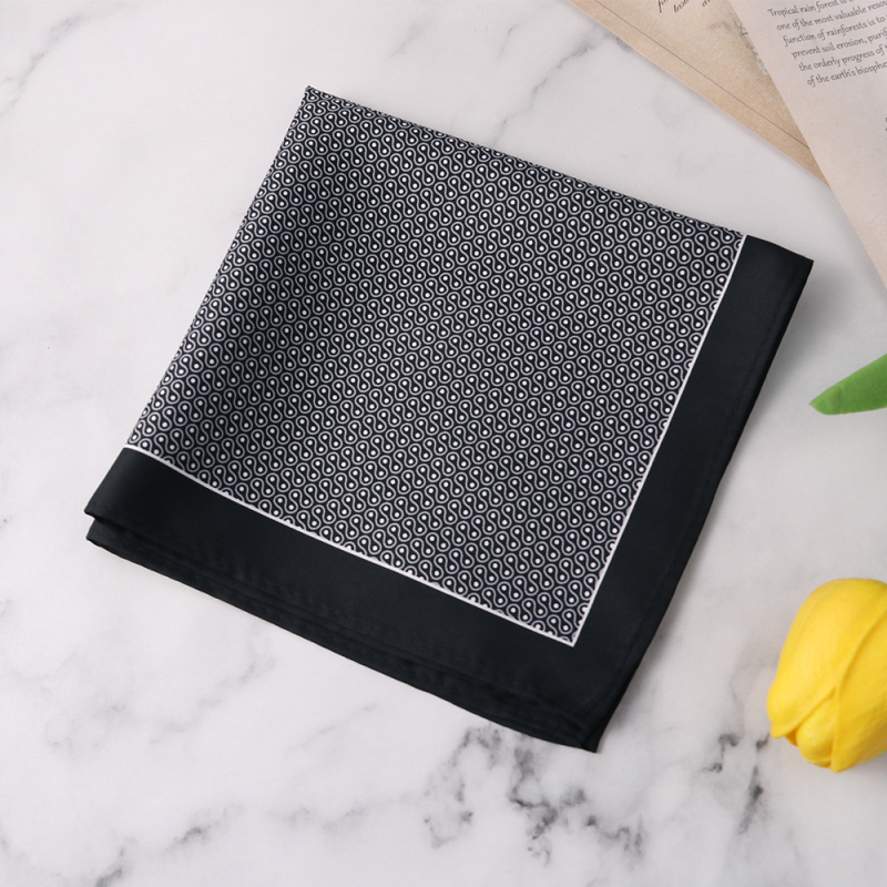 Vyrų kišeninis šalikėlis su gėlių raštu, poliesteris, spauda, laisvalaikio stilius