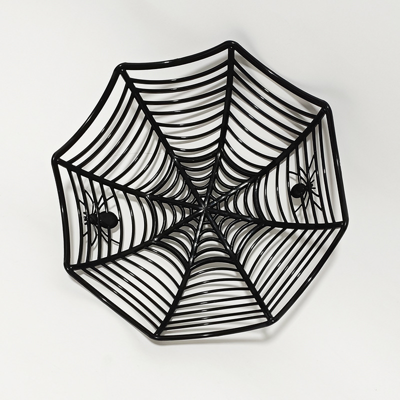 Pók designú gyümölcskosár Halloweenre, műanyag, Jiayi, 2016-ban bemutatva.
