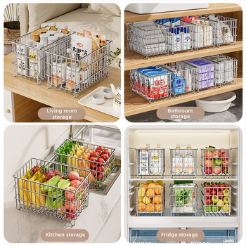 Дренажна кошница от 304 неръждаема стомана за кухня – настолно съхранение на плодове, зеленчуци и козметика