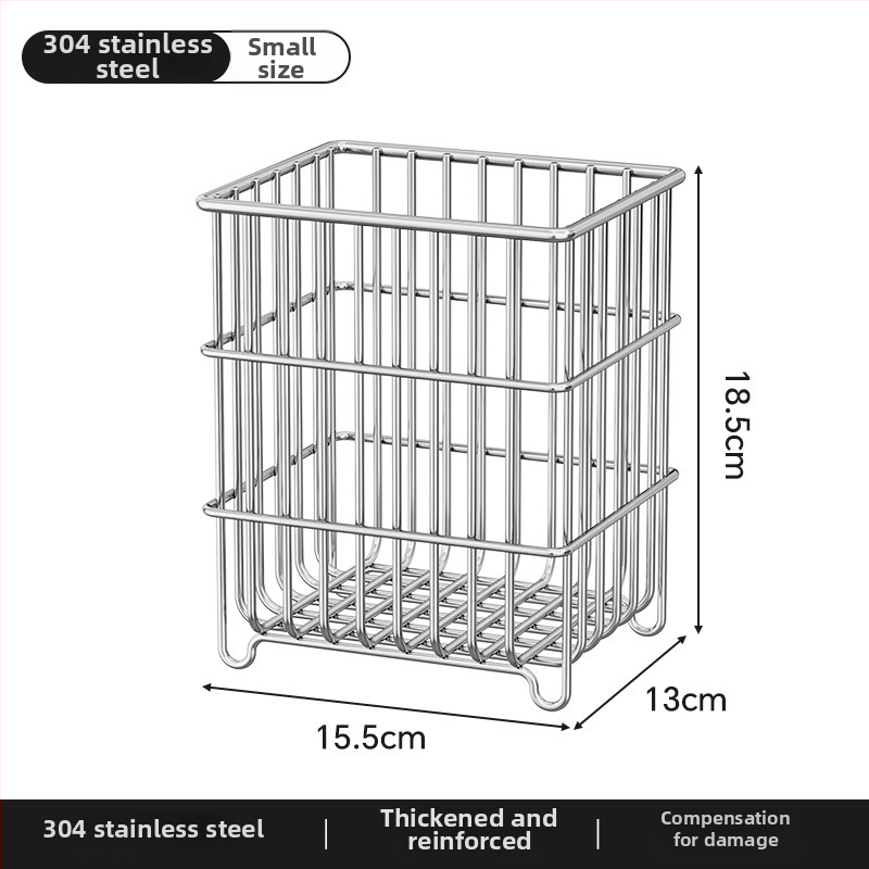 Дренажна кошница от 304 неръждаема стомана за кухня – настолно съхранение на плодове, зеленчуци и козметика