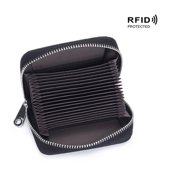 Valódi bőrből készült kártyatartó, első réteg tehénbőrből, rövid stílus, 18 kártyahellyel, uniszex