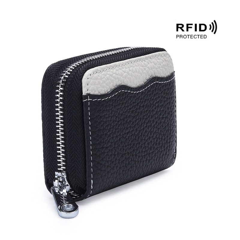 Valódi bőrből készült kártyatartó, első réteg tehénbőrből, rövid stílus, 18 kártyahellyel, uniszex