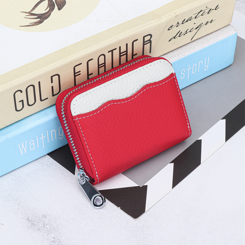 Valódi bőrből készült kártyatartó, első réteg tehénbőrből, rövid stílus, 18 kártyahellyel, uniszex