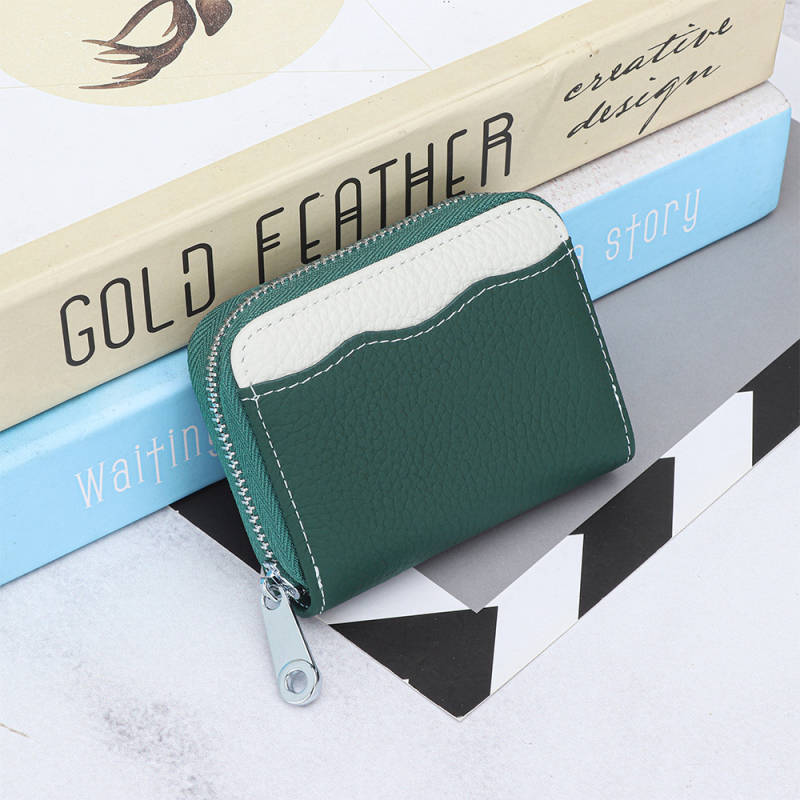 Valódi bőrből készült kártyatartó, első réteg tehénbőrből, rövid stílus, 18 kártyahellyel, uniszex