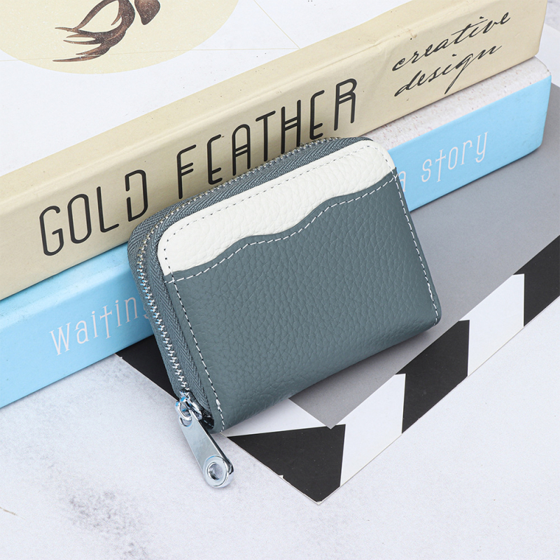 Valódi bőrből készült kártyatartó, első réteg tehénbőrből, rövid stílus, 18 kártyahellyel, uniszex