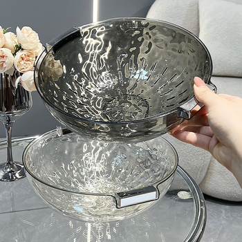 Két oldalú műanyag leeresztő kosár gyümölcsök és zöldségek mosásához, japán stílusú konyha