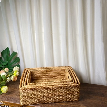 Autumn Vine fonott tárolókosarak, négy darabos asztali rendező készlet