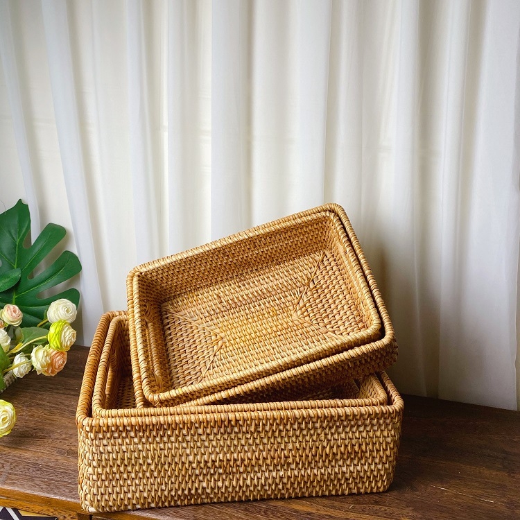 Autumn Vine fonott tárolókosarak, négy darabos asztali rendező készlet