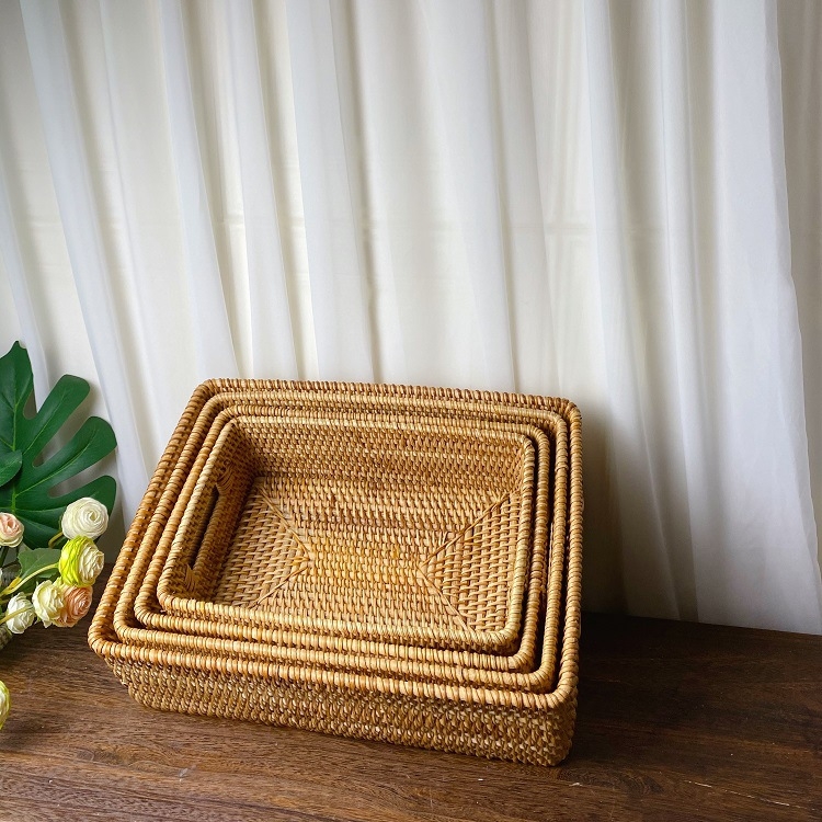 Autumn Vine fonott tárolókosarak, négy darabos asztali rendező készlet