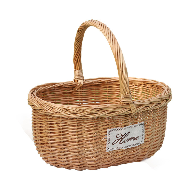 Ovalna košara za pohranu od ratana | Materijal: pleteni ratan | Marke: Jiahe craftsmanship | Podrijetlo: Linyi | Stil: moderni minimalistički