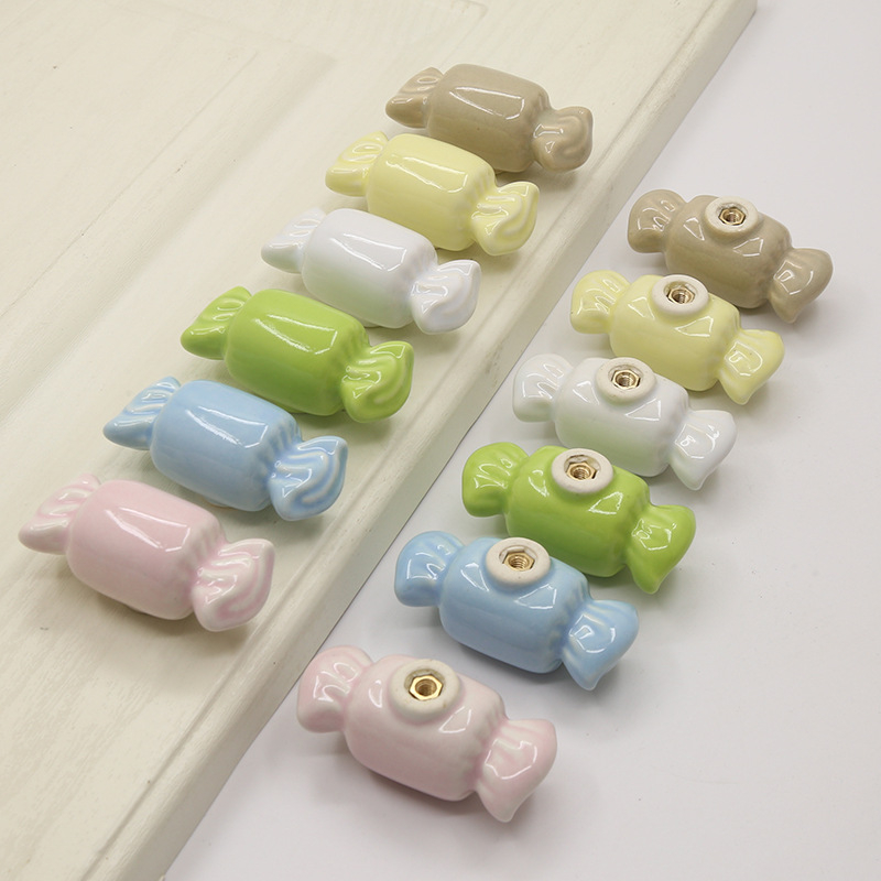 1361 candy дръжка за шкаф за врата, бар стил, керамична и медна, скрит монтаж, модерен минимализъм