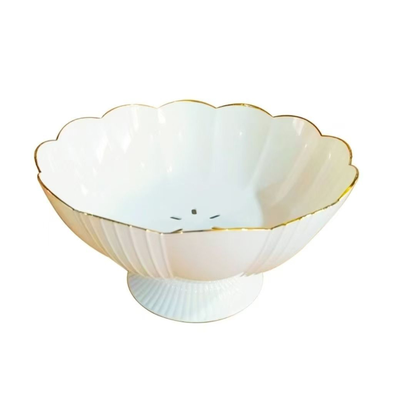 Plastični pladanj za voće s visokim nogama, Yuechen Premium, svijetao luksuzni stil, retro stil