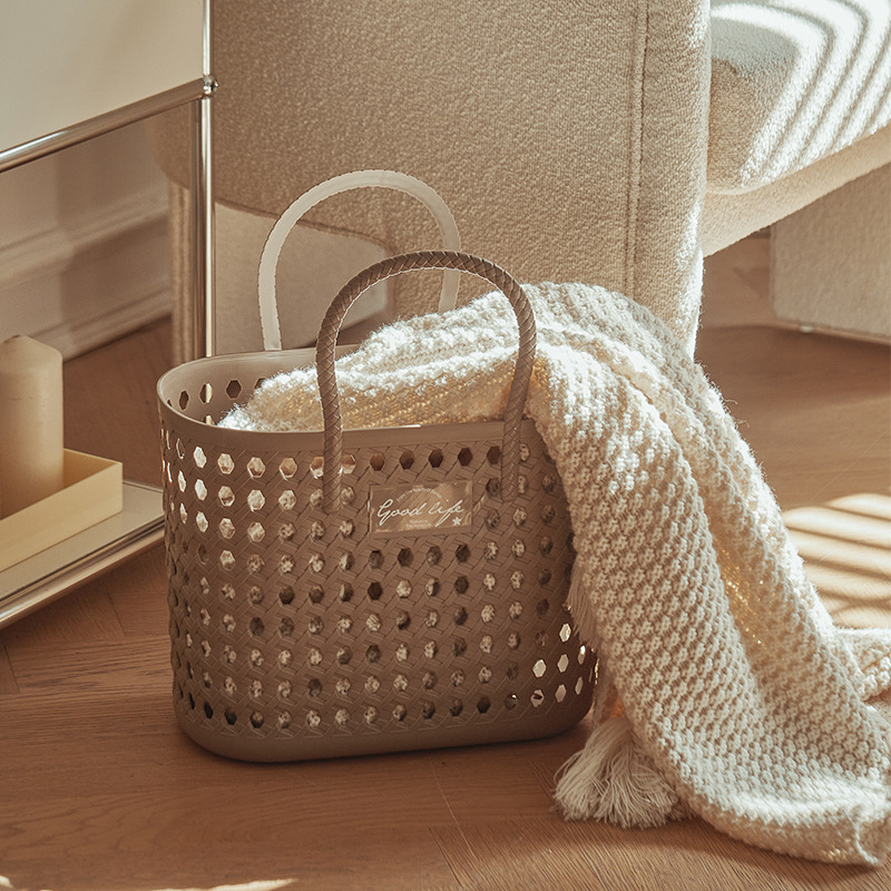 TUYU plastična košara za kupaonicu i skladištenje, model ML-2331-1/2332-1, višenamjenska, vintage stil, pogodna za voće/povrće/knjige/odjeću