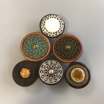 Дръжка за шкаф и чекмедже с вложка от сплав, електроплатирана повърхност, модел W17059, ARTIC.