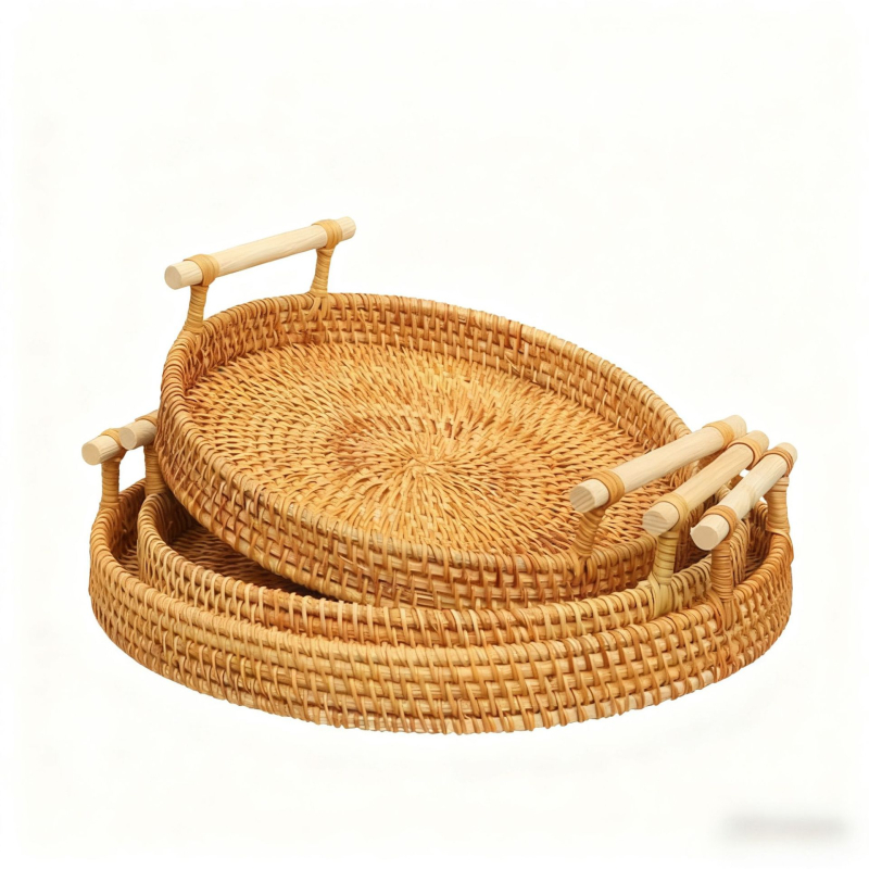 Pleteni koš za pohranu, ručno pletena košara u europskom stilu za voće i povrće (materijal: Vine; kategorija: košara za voće i povrće; stil: New Chinese style; pakiranje: 1 kom)