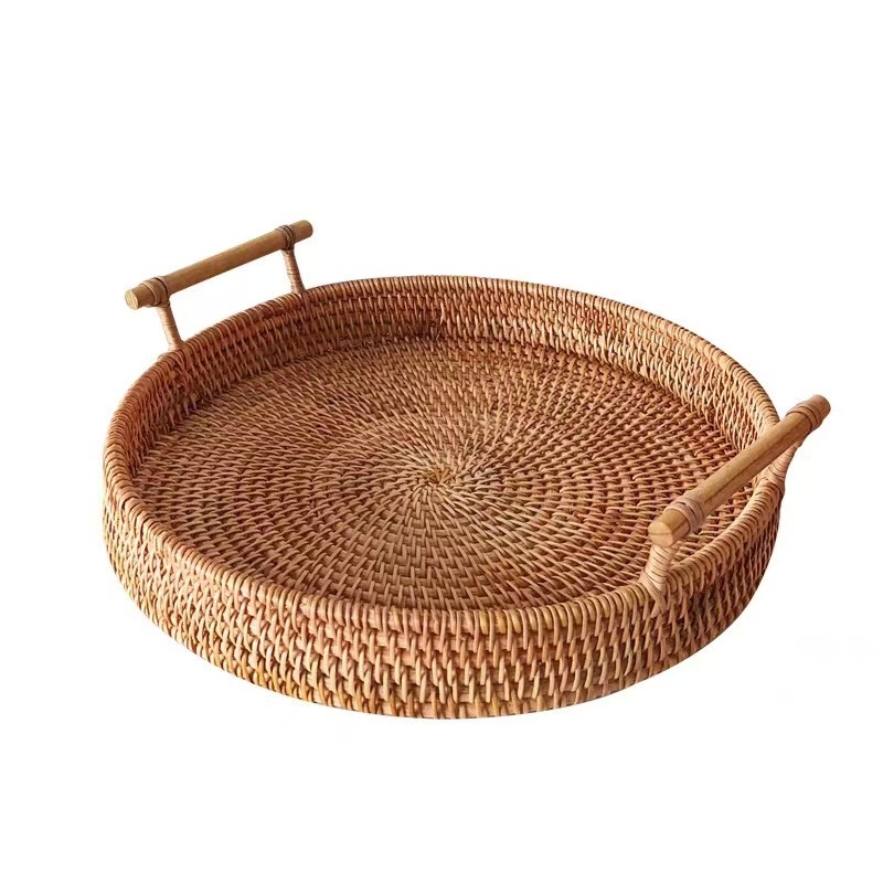 Pleteni koš za pohranu, ručno pletena košara u europskom stilu za voće i povrće (materijal: Vine; kategorija: košara za voće i povrće; stil: New Chinese style; pakiranje: 1 kom)