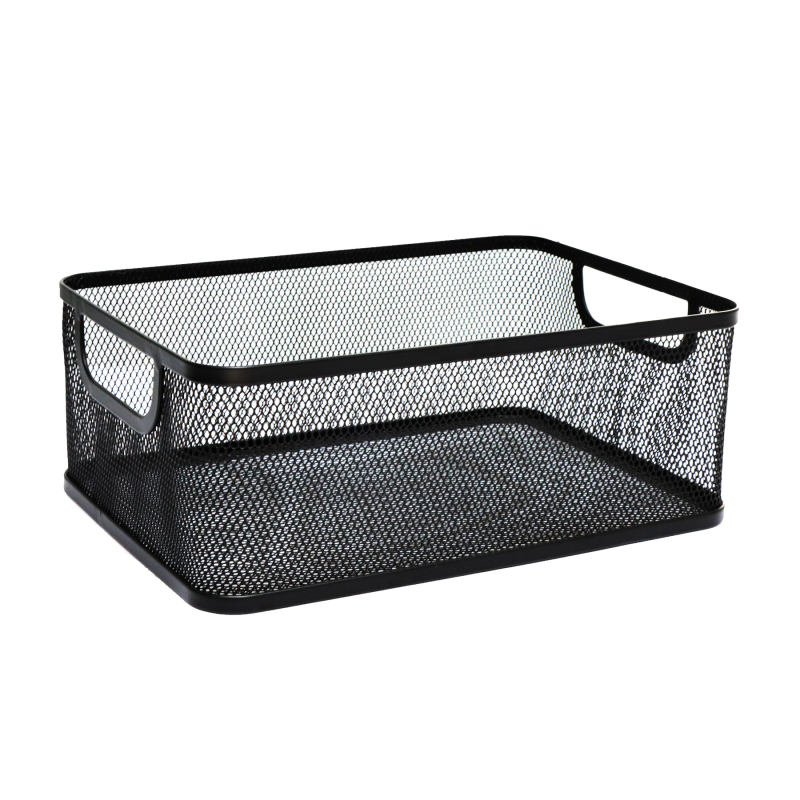Metalna košara za skladištenje, moderan minimalistički stil; pogodna za donje rublje, uredski pribor, voće, povrće, kozmetiku/nakit; model: Storage basket; pakiranje: 1–50 komada