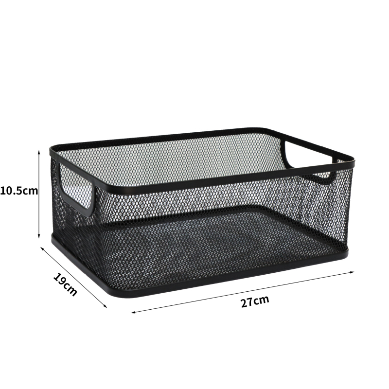 Metalna košara za skladištenje, moderan minimalistički stil; pogodna za donje rublje, uredski pribor, voće, povrće, kozmetiku/nakit; model: Storage basket; pakiranje: 1–50 komada