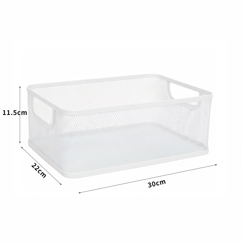 Metalna košara za skladištenje, moderan minimalistički stil; pogodna za donje rublje, uredski pribor, voće, povrće, kozmetiku/nakit; model: Storage basket; pakiranje: 1–50 komada