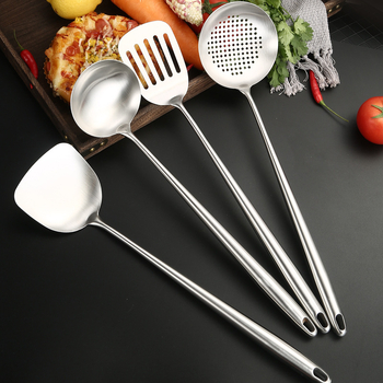 Set žlica i spatula od 201 nehrđajućeg čelika, s čeličnom ručkom; visoka otpornost na visoke temperature; kategorija: set žlica i spatula; mogućnost prilagodbe (tiskanje logotipa)