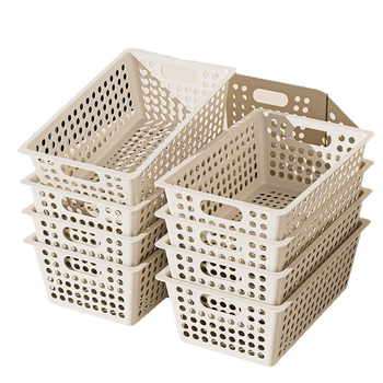 Coș de depozitare din plastic - model kkc-111, organizator de birou dreptunghiular, material PP, stil minimalist modern