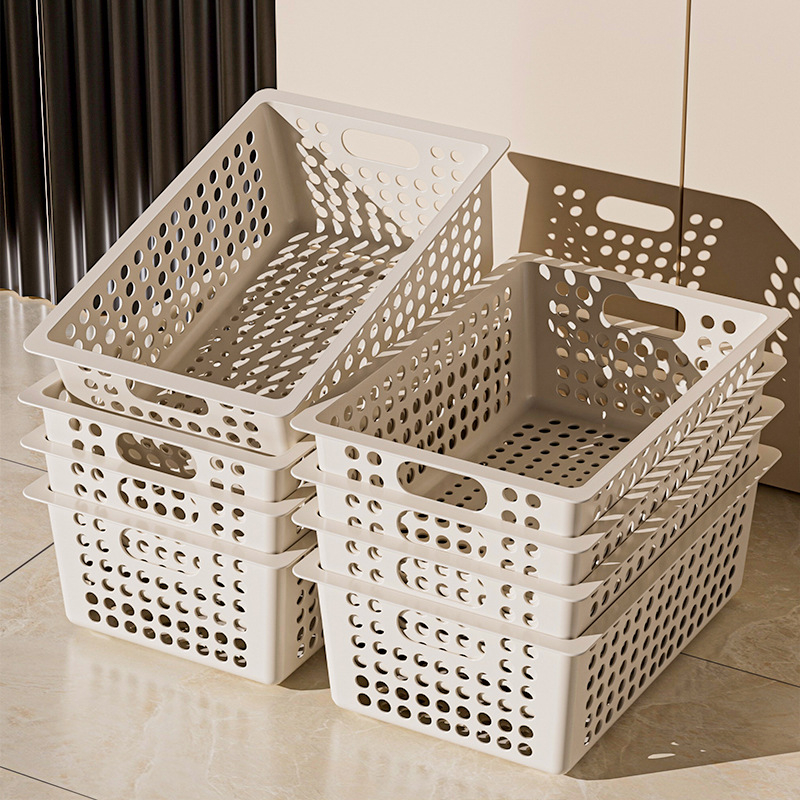 Coș de depozitare din plastic - model kkc-111, organizator de birou dreptunghiular, material PP, stil minimalist modern