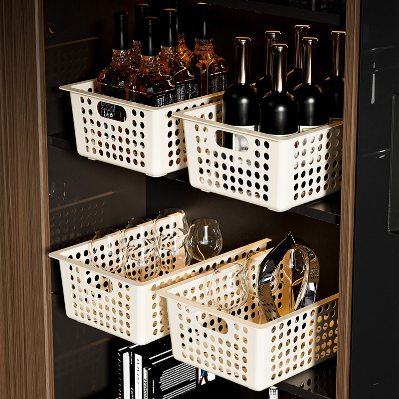 Coș de depozitare din plastic - model kkc-111, organizator de birou dreptunghiular, material PP, stil minimalist modern