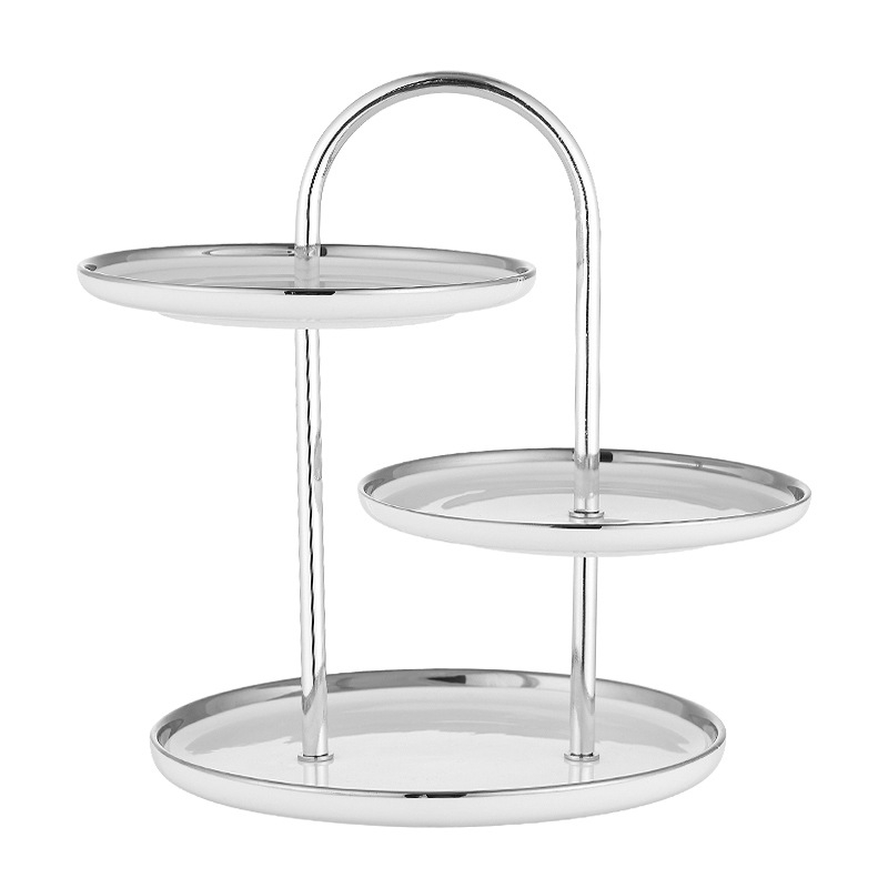 Porcelanski stalak za izlaganje desertnih jela za stolom, Wanlian Ceramics, premium kvaliteta, lagani luksuzni stil, jednostavan stil