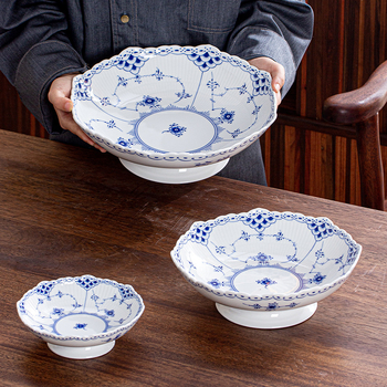 Farfurie de fructe din porțelan Jingdezhen, lansare 2024, calitate de primă clasă, stil simplu