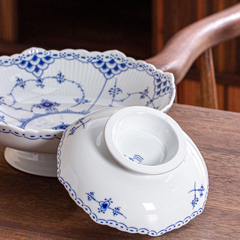 Farfurie de fructe din porțelan Jingdezhen, lansare 2024, calitate de primă clasă, stil simplu