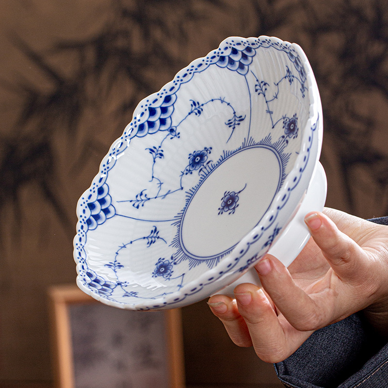 Farfurie de fructe din porțelan Jingdezhen, lansare 2024, calitate de primă clasă, stil simplu