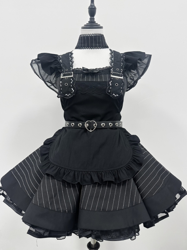 Lolita kostim služkinje za cosplay – poliester, branda FAMMEZ, ljeto 2025, svjež i sladak Lolita stil